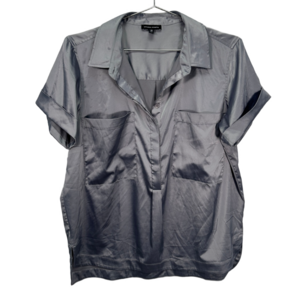 Universal‎ Standard Silky Purple Gray Pocket T-shirt Blouse XS